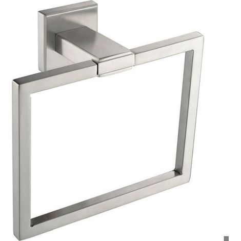 Porte-Serviettes - Anneau En Acier Inoxydable - Fixation Murale Pour Salle De Bain Et Cuisine - 260 X 16 X 75 Mm - 1 Pièce (1/5)