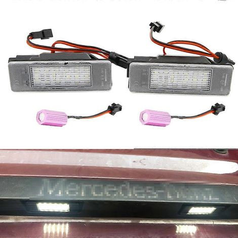 Éclairage de plaque d'immatriculation à LED sans erreur, lot de 2, pour Mercedes-Benz Sprinter 906 / Viano W639 / Vito W639 (1/5)