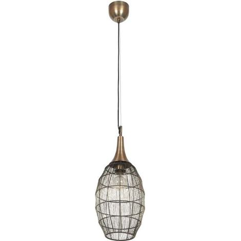 [GEBRAUCHT] B-Ware TRIO LIGHTING Hängeleuchte Soraya LED Pendelleuchte dimmbar altmessing 58cm hoch (1/2)