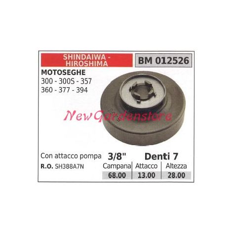 Ritzel SHINDAIWA Kettensägenmotor 300 300S 357 360 377 394 3/8' Zähne 7 012526
