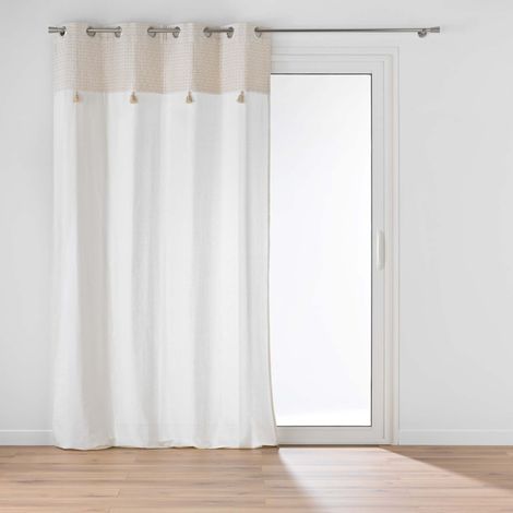 Rideau à Œillets Jacquard "Milano" 140x240cm Naturel