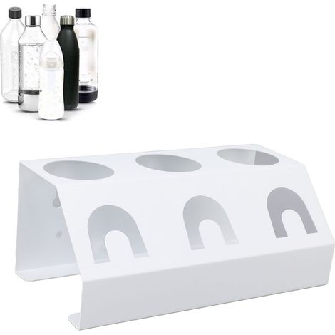 Porte-bouteilles Sodastream, égouttoir pour bouteilles d'eau gazeuse, porte-verres secs avec coussinet en silicone, égouttoir compatible avec les bouteilles blanches. (1/5)