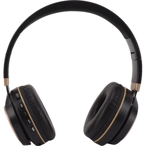 Casque sans fil Bluetooth 5.0 avec basses profondes et son stéréo, batterie 200 mAh, idéal pour le sport (noir). (1/5)