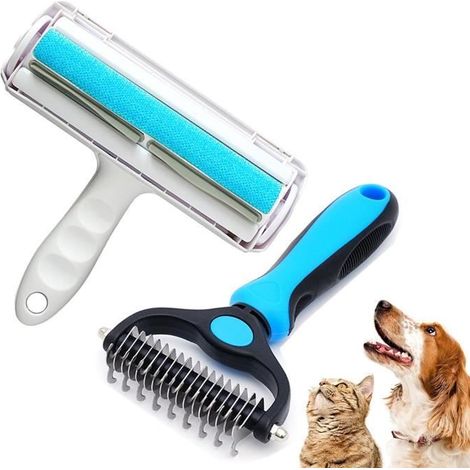 Brosse Anti Poils Animaux Chat Chien,Rouleau Anti-Poils,Brosse Ramasse Enlève Poils Magique Poil Rouleau à Poils d'animaux (1/4)