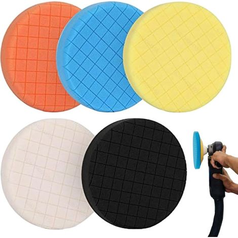 almohadillas de pulido de lana de 6 pulgadas, 5 colores, para máquinas de pulido, para automóviles, muebles y barnizado. (1/5)