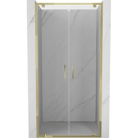 Mexen Exo portes de douche doubles battantes 100 cm, transparent, doré - 8182-100-000-50-00 (1/5)