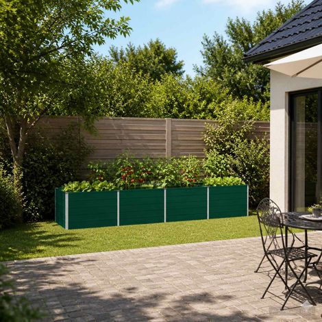 vidaXL Cama de Jardín Elevada Verde 320 x 80 x 55 cm (1/5)