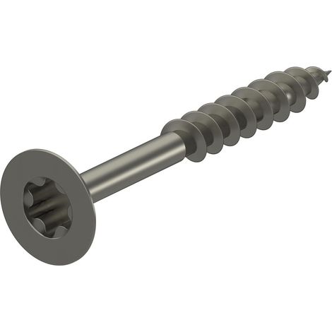 OBO Bettermann Spanplattenschraube Senkkopf, Antrieb TX 25 5x60mm Edelstahl, rostfrei blank, nachbehandelt, 100 Stück, 3191078