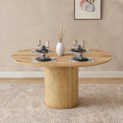 Table de salle à manger en mDF acciaio 150 x 110 x 75 cm (1/5)