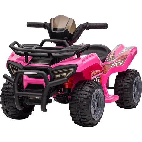 Quad eléctrico infantil todoterreno 70 x 42 x 45 cm autonomía 45 min antideslizante moderno jardín carga 25 kg de PP rosa 210000500 (1/5)