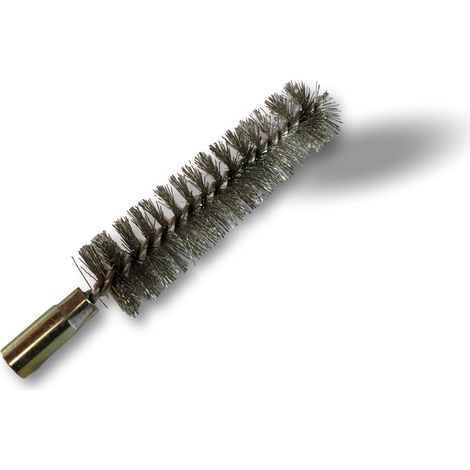 Ecouvillon INOX Condenseur  Lot de 10  Ø 20 mm  Raccord laiton taraudé M6 femelle  Torsade en acier galvanisé  Brosse nettoyage paroi tube alésage  Kibros 4TCI20x10 (1/5)