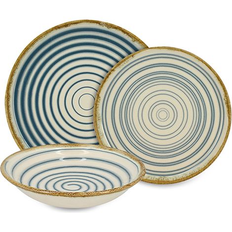 Service de table 36 pièces en faience, SPIRALE (1/2)