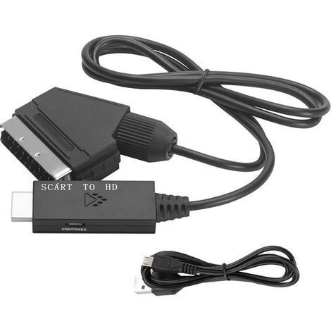 Convertisseur Compatible SCART 1080P Vers Projection D'Ordinateur Vers Adaptateur TV pour Produits SCART Connectant des Produits HD (1/5)
