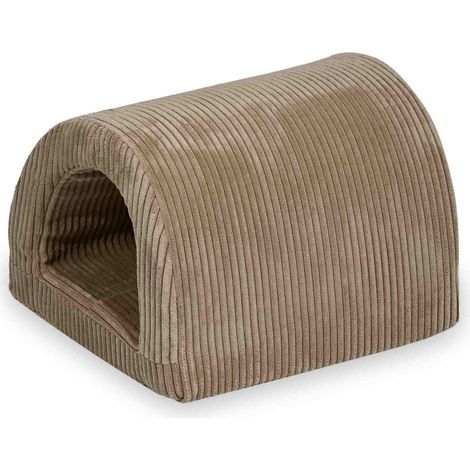 Pont de jeu en mousse et velours côtelé couleur caramel (1/5)
