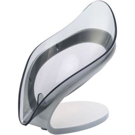 Porte Savon Ventouse Esthétique Noir avec Ventouse en Dessous,Distributeur de Savon de Voyage Portable avec Vidange,Garder Savon Sec (1/4)