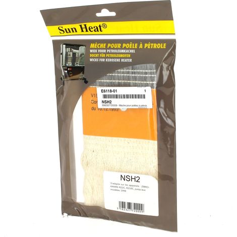 Meche nsh2 h=195mm l=105mm per stufa a gasolio zibro kamin
