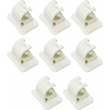 Support de tringle à rideaux auto-adhésif en 8 pièces, sans perçage, support de tringle fixe (1/5)