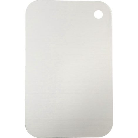 Planche à découper en acier inoxydable, planche à découper en métal, bloc à découper moderne pour fruits, pour la cuisine (15 x 24 x 0,2 cm)-24.00X15.00X0.20CM-Silver (1/3)