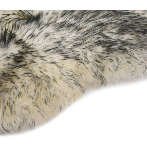 Maison Exclusive - Teppich Schafspelz 60x180 cm Dunkelgrau Melang