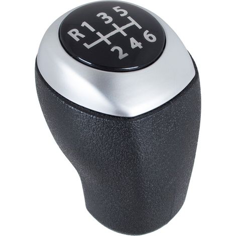 Pomo de cambio de marchas Hyundai i20 07-12 NEGRO + PLATA 6 VELOCIDADES (1/5)