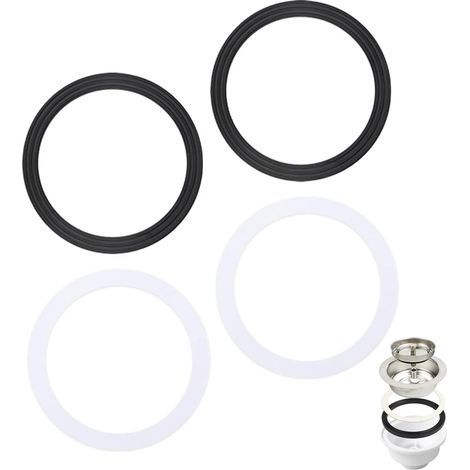 4 Pièces 110mm joints toriques en caoutchouc pour bouchon d'évier Évier Joint Torique Joint de Rechange pour Bonde D'évier pour 110mm Bonde D'évier cuisine et salle de bain (1/5)