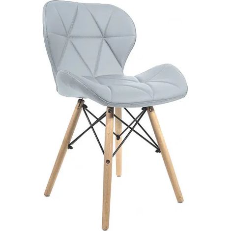 Sedia scandinava moderna per la sala da pranzo della cucina Ripiano, grigio chiaro (1/5)