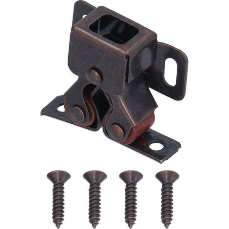 30 Sätze doppelter Rollen-Schrankriegel aus Edelstahl, selbstnachgiebig, mit magnetischem Dämpfungspuffer (1/5)