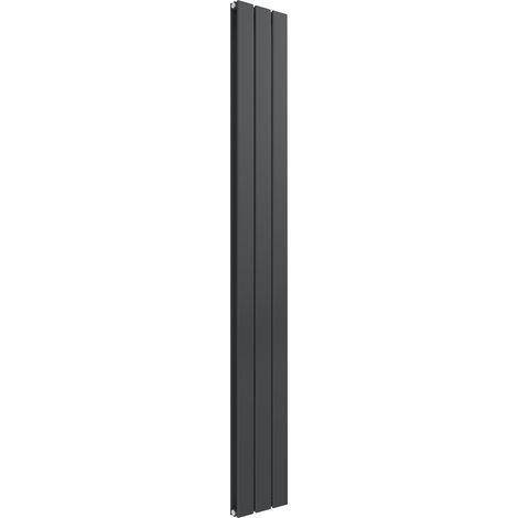 Reina Flat Double Designer Vertical Radiator 1600mm H x 218mm W - Anthracite (1/5)