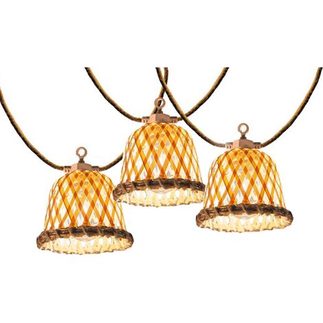 Guirlande lumineuse MALY Beige Bambou 8m