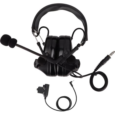Casque militaire 7.1mm avec réduction de bruit et micro U94 pour Motorola T5428 6200C T80 Noir (1/5)