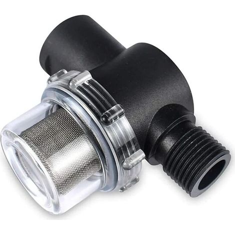 Filtre à Mailles En Ligne,Pompe Eau Filtre à Tamis Accessoires De Modification Des Voies Navigables Filtre à Eau Universel Pour Camping-Car Pompe à Eau Pour Camping-Car, Noir (1/5)
