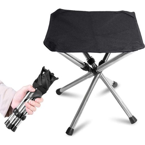 Tabouret de camping pliable, siège portable pour randonnée et extérieur (1/4)