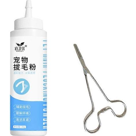 Poudre nettoyante efficace pour les poils des oreilles des animaux (42 g) : gardez les oreilles de votre animal propres et sans poils superflus. (1/5)