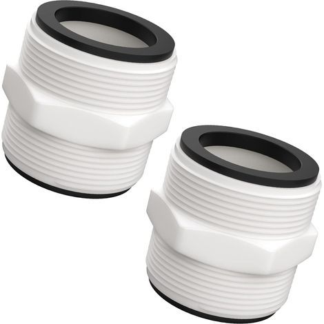 Lot de 2 connecteurs de tuyau de piscine divisés compatibles avec pompe de piscine Intex Coleman de 3,8 cm avec joints d'anneaux de 2 L, pièces de connecteur de tuyau de piscine hors sol (1/5)