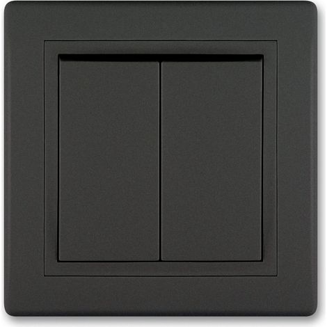 Interrupteur encastré sans ampoule néon Noir Soft Touch (noir – Interrupteur en série) (1/5)