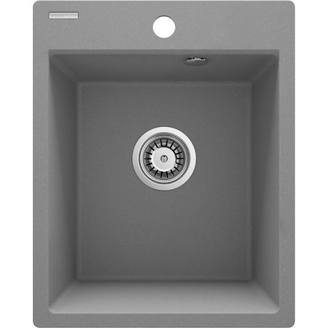 Einzelbecken-Küchenspüle 40 x 50 mm in der Farbe Metallic-Grau Deante CORIO ZRCS103  Metallisches Grau
