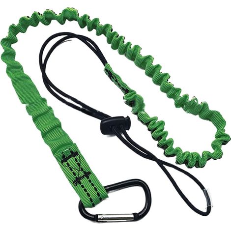 Longe élastique épaisse avec mousqueton à vis de verrouillage, corde de sécurité anti-chute (1/5)