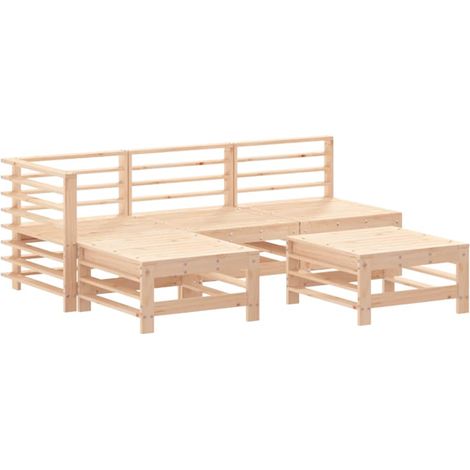 Maison Exclusive - Set Salotto da Giardino 5 pz in Legno Massello di Pino (1/5)