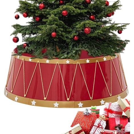 Cercle pour Sapin De Noël Collerette Panier de 65cm pour Arbre de Noël Décoration de Fêtes pour Intérieur Extérieur Salon Bureau Entrée Jardin (1/5)