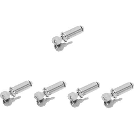 Lot de 5 petits verrous ronds pour classeurs, remplacement de clés (1/5)