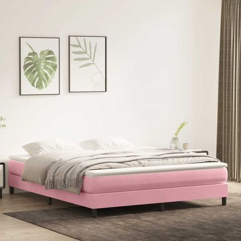 Boxspringbett ohne Matratze Rosa 180x220 cm Samt