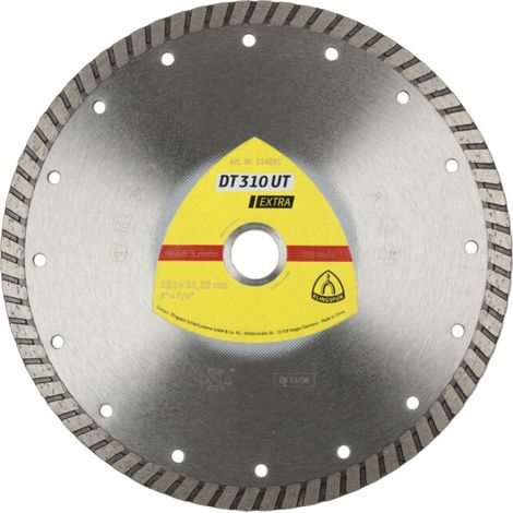 DT 310 UT Disques à tronç. Diamanté Klingspor 115 x 2 x 22,23 mm 2 x 10 mm, Jante turbo fermée (1/2)