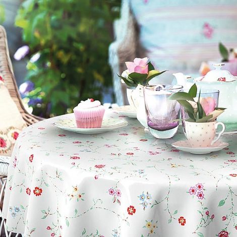 Tovaglia rotonda Manhattan Bella Crème 150 cm - D-c-table