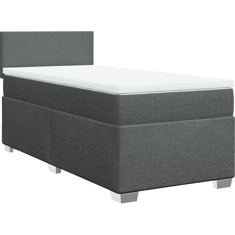Maison Exclusive - Boxspringbett mit Matratze Dunkelgrau 90x200 c