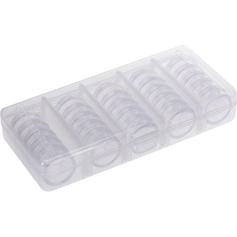 Boîte de rangement transparente pour décorations d'ongles, paillettes et strass - 25 pièces (1/5)