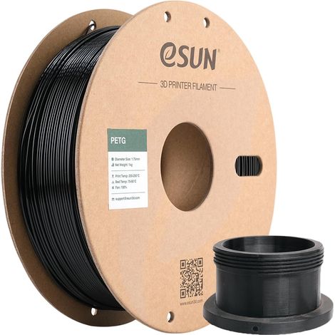 PETG Filament 1.75mm 1KG Bobine pour Imprimante 3D,Noir Solide (1/5)