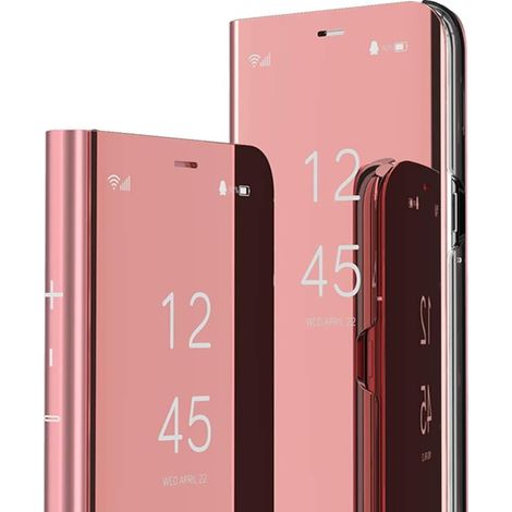 CUSTODIA PER SAMSUNG GALAXY S8 ROSA CHIUSA CON APERTURA A SPECCHIO SOLIDA (1/2)