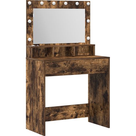 Coiffeuse，Table de maquillage Chêne fumé 79 x 41 x 135 cm Bois d'ingénierie CFW240774 (1/5)