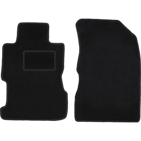 Alfombrillas delanteras negras para Honda Civic VII sedán (2001-2005)