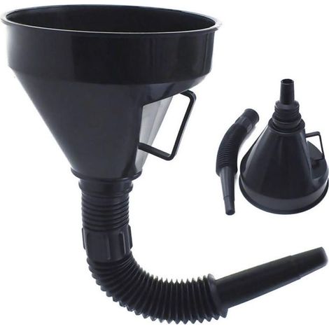 Yarona Entonnoir de Carburant de Bouche avec poignée, Grands entonnoirs en Plastique Entonnoir de Filtre à Essence de Voiture Bec Flexible pour Outils d'urgence d'entonnoir de ravitaillement en Eau (1/5)